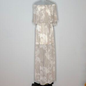 H by Halston Off-the-Shoulder Floral Maxi Dress - Size 4